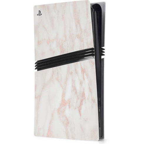 Rose Gold Marble PS5 Pro Console Skin
